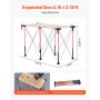 Portable Folding Workstand 4.15 x 2.18ft Collapsible Work Stand 2500lbs Capacity