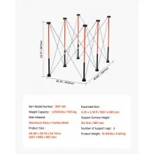 VEVOR Portable Folding Workstand 1267 x 665 mm Collapsible Work Stand 1135 kg