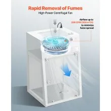 VEVOR Laminar Flow Hood, 20.08 x 20.47 x 23.62 inch Working Area Portable Clean Room, Meets ISO Class 5 Clean Room Standards, with HEPA-14 Filter and G1 Pre-Filter, for Medical and Laboratory Use