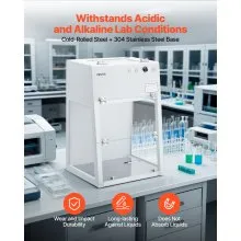 VEVOR Laminar Flow Hood, 20.08 x 20.47 x 23.62 inch Working Area Portable Clean Room, Meets ISO Class 5 Clean Room Standards, with HEPA-14 Filter and G1 Pre-Filter, for Medical and Laboratory Use