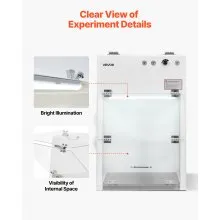 VEVOR Laminar Flow Hood, 20.08 x 20.47 x 23.62 inch Working Area Portable Clean Room, Meets ISO Class 5 Clean Room Standards, with HEPA-14 Filter and G1 Pre-Filter, for Medical and Laboratory Use
