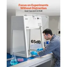 VEVOR Laminar Flow Hood, 20.08 x 20.47 x 23.62 inch Working Area Portable Clean Room, Meets ISO Class 5 Clean Room Standards, with HEPA-14 Filter and G1 Pre-Filter, for Medical and Laboratory Use