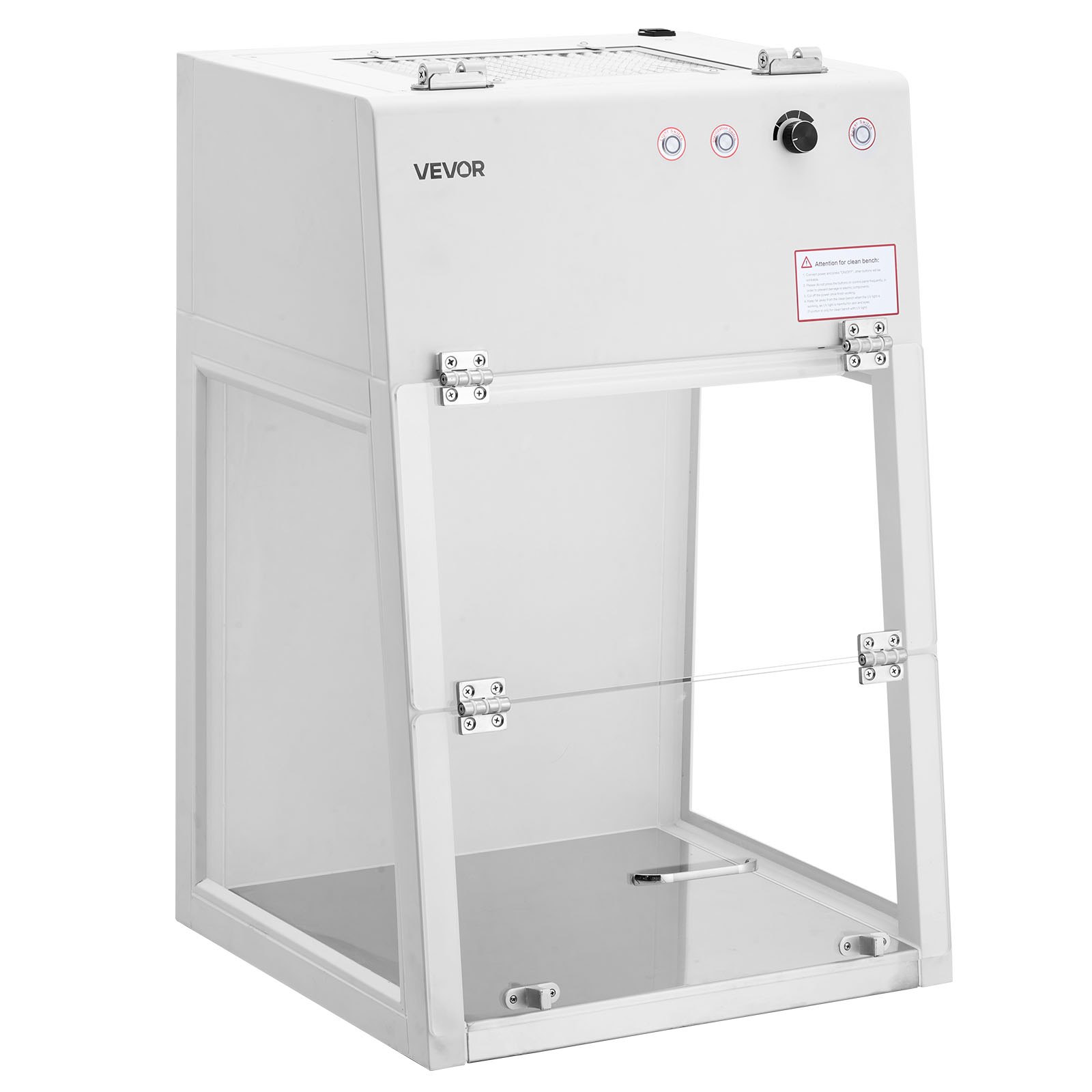 VEVOR Laminar Flow Hood, 20.08 x 20.47 x 23.62 inch Working Area Portable Clean Room, Meets ISO Class 5 Clean Room Standards, with HEPA-14 Filter and G1 Pre-Filter, for Medical and Laboratory Use