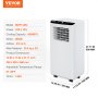 Aire acondicionado portátil VEVOR de 8000 BTU, 3 en 1, deshumidificador y ventilador de 870 W