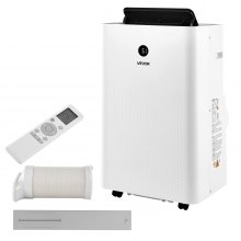 VEVOR Portable Air Conditioner, 14000 BTU ASHRAE (9800 BTU SACC) 4-in-1 Standing Cooling Ac Unit, LED Touch Panel & Remote Control, 24h Timer, Cooling, Dehumidifier, Fan, Sleep Mode for Room Indoor