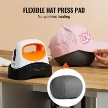 VEVOR Hat Press Machine Mini Hat Heat Press for Caps 6.1 x 3.5 inch Plate White