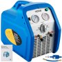 VEVOR Máquina de recuperación de refrigerante, 110 V-120 V CA 60 Hz 3/4 HP, doble cilindro sin aceite, unidad de recuperación portátil, para refrigerante líquido y vapor, aire acondicionado azul