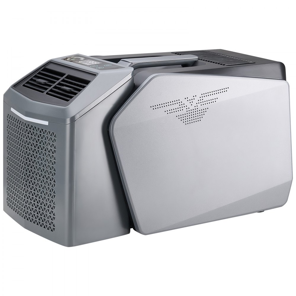 VEVOR Portable Air Conditioner, 5000 BTU 3-Speed Air Conditioning Unit with 24H Timer, Air Portable AC Adjustable from 16-32℃, Compatible with AC/DC for Outdoor Tent Camping, RVs or Home Use, Grey