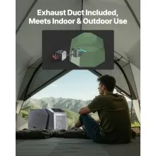 Aire acondicionado portátil de 5000 BTU para tiendas de campaña, aire acondicionado CA/CC para camping, caravanas y hogares.