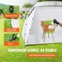VEVOR Spray Paint Shelter, 3.0m x 2.1m x 1.8m Portable Spray Paint Tent with Built-In Floor & Mesh Screen, Foldable Pop Up Paint Booth for Furniture Large DIY Hobby Tool Painting Station