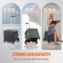 VEVOR Stair Climbing Cart, 155 lbs Collapsible Teacher Cart, Portable Rolling Crate Handcart with Telescoping Handle & Lid, Foldable Grocery Cart Utility Cart Multipurpose for Shopping Travel Office