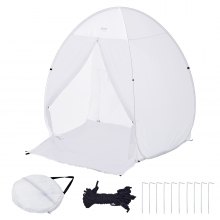 VEVOR Spray Paint Shelter, 60 x 60 x 70 in Pop-Up Portable Spray Paint Tent with Built-In Floor, Exhaust Window and Storage Bag, Foldable Paint Booth for Furniture, DIY Hobby Tool Painting Station