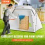 VEVOR Spray Paint Shelter, 7.5x5.2x5.2ft Portable Spray Paint Tent with Built-In Floor & Mesh Screen, Foldable Pop Up Paint Booth for Furniture Large DIY Hobby Tool Painting Station
