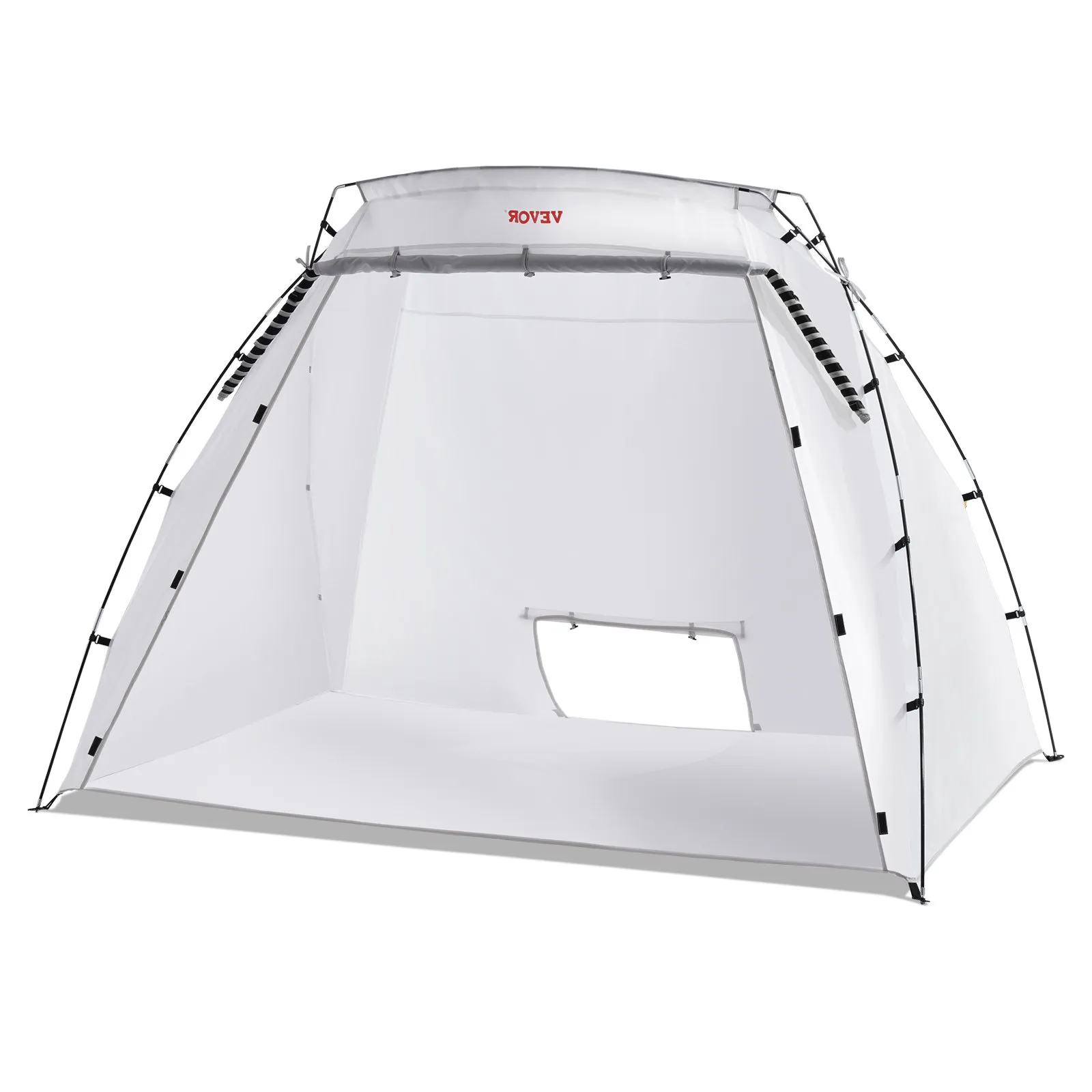 VEVOR Spray Paint Shelter, 2.3m x 1.6m x 1.6m Portable Spray Paint Tent with Built-In Floor & Mesh Screen, Foldable Pop Up Paint Booth for Furniture Large DIY Hobby Tool Painting Station