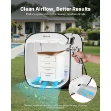 VEVOR Portable Paint Booth Tent, 28.3 x 28.5 x 29.5 inch Pop-Up Portable Spray Paint Tent with Mesh Door, Spray Painting Tents for Cabinets, Chairs, Models, Tables, Pop-Up Design, Efficient Airflow