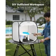 VEVOR Portable Paint Booth Tent, 28.3 x 28.5 x 29.5 inch Pop-Up Portable Spray Paint Tent with Mesh Door, Spray Painting Tents for Cabinets, Chairs, Models, Tables, Pop-Up Design, Efficient Airflow