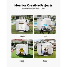 VEVOR Portable Paint Booth Tent, 28.3 x 28.5 x 29.5 inch Pop-Up Portable Spray Paint Tent with Mesh Door, Spray Painting Tents for Cabinets, Chairs, Models, Tables, Pop-Up Design, Efficient Airflow