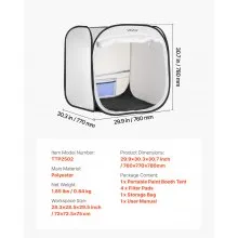 VEVOR Portable Paint Booth Tent, 28.3 x 28.5 x 29.5 inch Pop-Up Portable Spray Paint Tent with Mesh Door, Spray Painting Tents for Cabinets, Chairs, Models, Tables, Pop-Up Design, Efficient Airflow