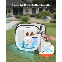 VEVOR Portable Paint Booth Tent, 15.94 x 15.94 x 16.9 inch Pop-Up Portable Spray Paint Tent with Mesh Door, Spray Painting Tents for Small Models, Sculptures, Vases, Photo Frames, Pop-Up Design