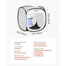 VEVOR Portable Paint Booth Tent, 15.94 x 15.94 x 16.9 inch Pop-Up Portable Spray Paint Tent with Mesh Door, Spray Painting Tents for Small Models, Sculptures, Vases, Photo Frames, Pop-Up Design