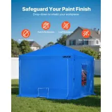 VEVOR Portable Paint Booth Tent,  115.35 x 115.35 x 71.26 inch Portable Garage Spray Tent, Waterproof Spray Booth with Foldable Frame Design & 2 Mesh Side Windows for Auto Parts, Furniture, Motorcycle