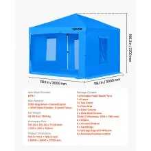 VEVOR Portable Paint Booth Tent,  115.35 x 115.35 x 71.26 inch Portable Garage Spray Tent, Waterproof Spray Booth with Foldable Frame Design & 2 Mesh Side Windows for Auto Parts, Furniture, Motorcycle