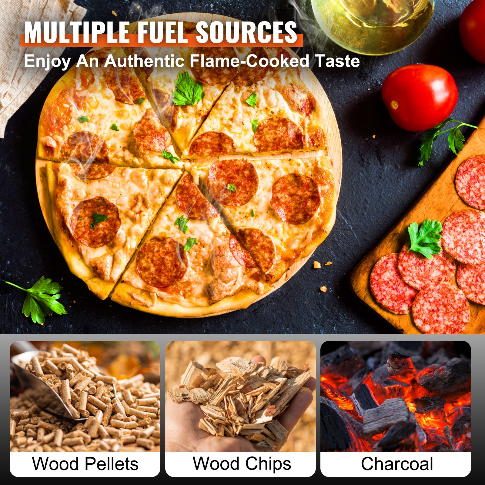 Outdoor Oven 12-inch Pellet and Charcoal Fired Maker, Portable Outside Stainless Steel Grill with Pizza Stone, Waterproof Cover, Shovel, Wood Burner for Backyard Camping, Black Outdoor Oven 12-inch Pellet and Charcoal Fired Maker, Portable Outside Stainless Steel Grill with Pizza Stone, Waterproof Cover, Shovel, Wood Burner for Backyard Camping, Black