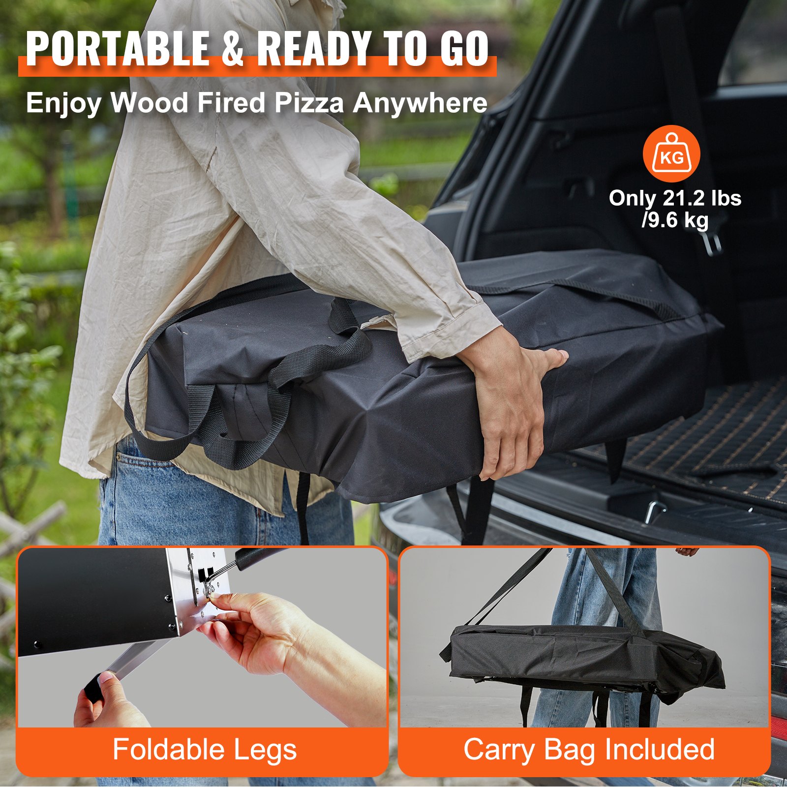 Outdoor Oven 12-inch Pellet and Charcoal Fired Maker, Portable Outside Stainless Steel Grill with Pizza Stone, Waterproof Cover, Shovel, Wood Burner for Backyard Camping, Black Outdoor Oven 12-inch Pellet and Charcoal Fired Maker, Portable Outside Stainless Steel Grill with Pizza Stone, Waterproof Cover, Shovel, Wood Burner for Backyard Camping, Black