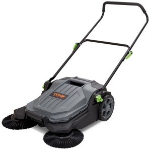 VEVOR Walk-behind Hand Push Floor Sweeper 25.6" Width 5 Gallon Waste Container