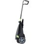 VEVOR floor sweeper with ergonomic handle, large wheels, and compact design for efficient cleaning.