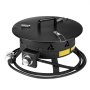 Brasero de propano VEVOR, brasero portátil de gas para exteriores de 48 cm de diámetro con tapa y rocas volcánicas, altura de llama ajustable, brasero de camping para calentar, iluminar y reunirse, 58 000 BTU, color negro