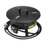 Brasero de propano VEVOR, brasero portátil de gas para exteriores de 48 cm de diámetro con tapa y rocas volcánicas, altura de llama ajustable, brasero de camping para calentar, iluminar y reunirse, 58 000 BTU, color negro