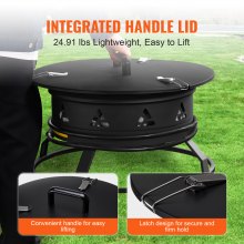 VEVOR Propane Fire Pit 24” Outdoor Portable Gas Fire Pit for Heating 58000 BTU