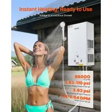 Portable Propane Water Heater 10L Tankless with Accessory Regulator for RV
