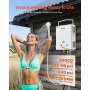 Portable Propane Water Heater 5L Tankless with Water Pump for RV Camping