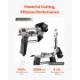VEVOR Metal Band Saw with Base, Rectangular Cutting Capacity 4 in x 6 in, Hacksaw with 550W 220V Motor, 0-45° Angle Adjustment, Variable Speed, Horizontal and Vertical Cutting for Metal, Wood, and Plastic
