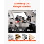 VEVOR Metal Band Saw with Base, Rectangular Cutting Capacity 4 in x 6 in, Hacksaw with 550W 220V Motor, 0-45° Angle Adjustment, Variable Speed, Horizontal and Vertical Cutting for Metal, Wood, and Plastic