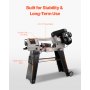 VEVOR Metal Band Saw with Base, Rectangular Cutting Capacity 4 in x 6 in, Hacksaw with 550W 220V Motor, 0-45° Angle Adjustment, Variable Speed, Horizontal and Vertical Cutting for Metal, Wood, and Plastic