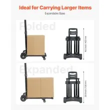 VEVOR Folding Hand Truck 290 lbs Platform Cart Dolly Trolley Cart for Moving