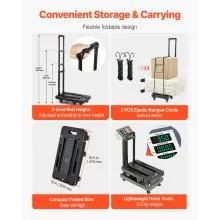 VEVOR Folding Hand Truck 500 lbs Platform Cart Dolly Trolley Cart for Moving