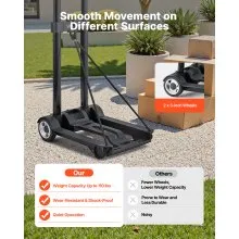 VEVOR Folding Hand Truck 110 lbs Platform Cart Dolly Trolley Cart for Moving