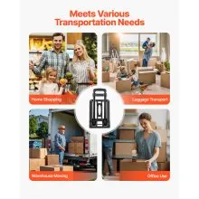 VEVOR Folding Hand Truck 110 lbs Platform Cart Dolly Trolley Cart for Moving