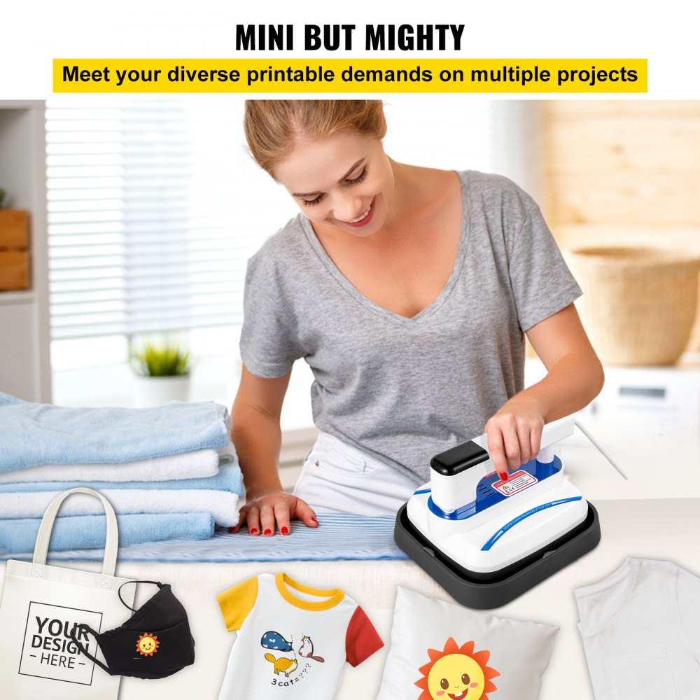 Portable Mini Heat Press Machine Cricut T-Shirt Printing DIY Easy