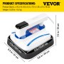 Prensa térmica VEVOR de 18 x 20 cm, 800 W, 0-200 °C, pantalla táctil de alta sensibilidad, doble tubo de calentamiento, portátil, para camisetas, con función de vibración.