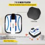 VEVOR Heat Press 7 x 8 Inch Easy Press 800W 0-200? Mini Press Highly-sensitive Touch Screen Display Double-tube Heating Heat Press Machine Portable Easy Mini Press For T Shirts with Vibration Function