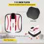 VEVOR Portable Heat Press 7x8 Inch Easy Press with Complete Tool Carrying Case Mini Heat Press Machine for T Shirts Bags and Small HTV Vinyl Projects(Red)
