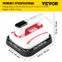 VEVOR Portable Heat Press 7x8 Inch Easy Press with Complete Tool Carrying Case Mini Heat Press Machine for T Shirts Bags and Small HTV Vinyl Projects(Red)