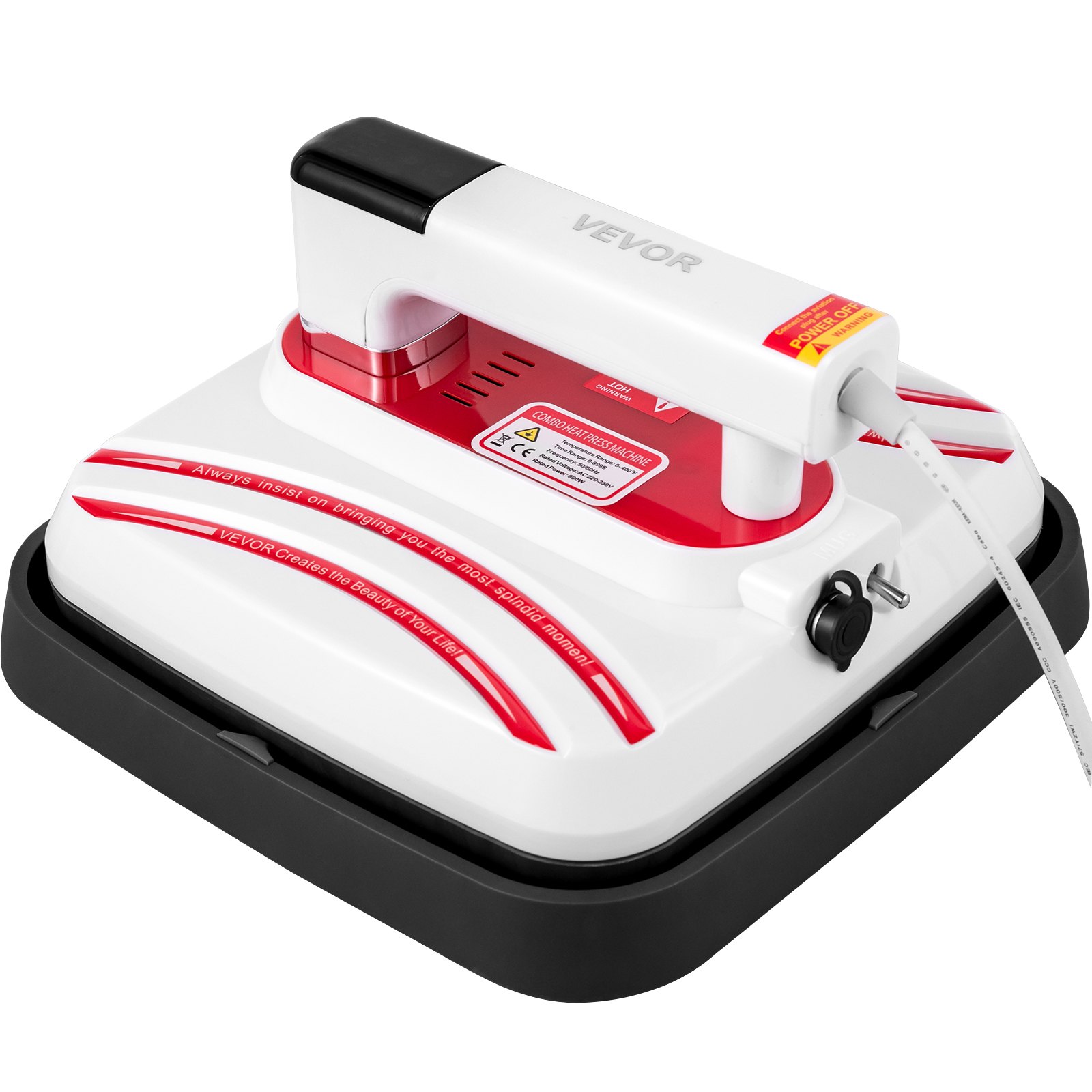 Heat Press Heat Press Machine 10 x 10 Red Portable Easy Mini Press  For T Shirts