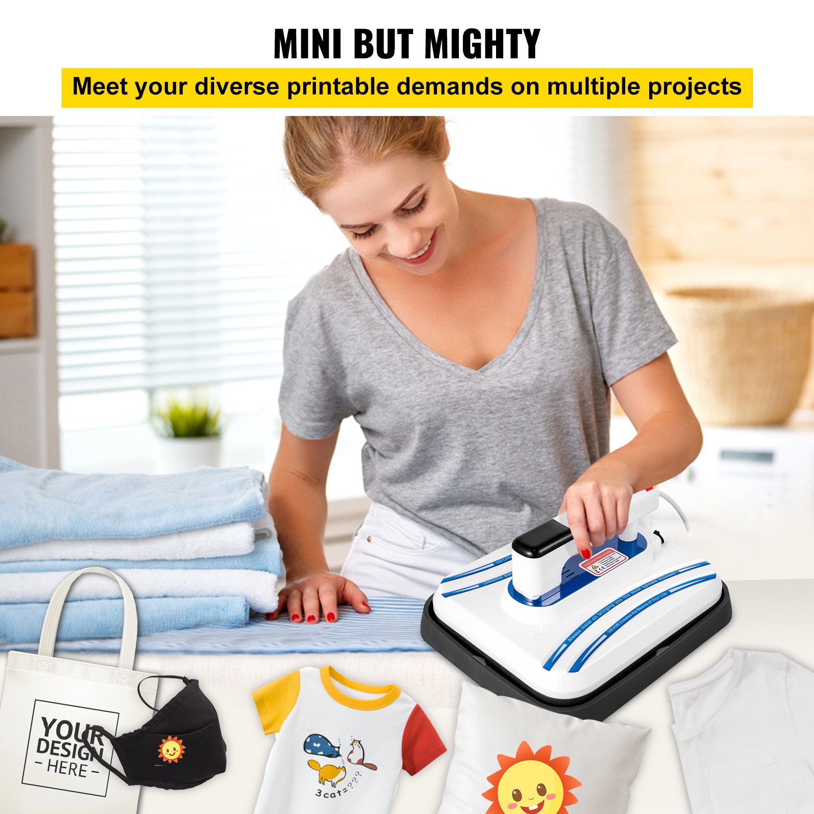 Heat Press Heat Press Machine For T Shirts 12 x 10 Portable Blue Easy Mini Press