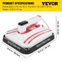 VEVOR Heat Press 12 x 10 Inch Easy Press 800W Red Mini Press Portable Easy Mini Press Vibration Function Double-Tube Heating Heat Press Machine for T Shirts with Highly-Sensitive Touch Screen Display